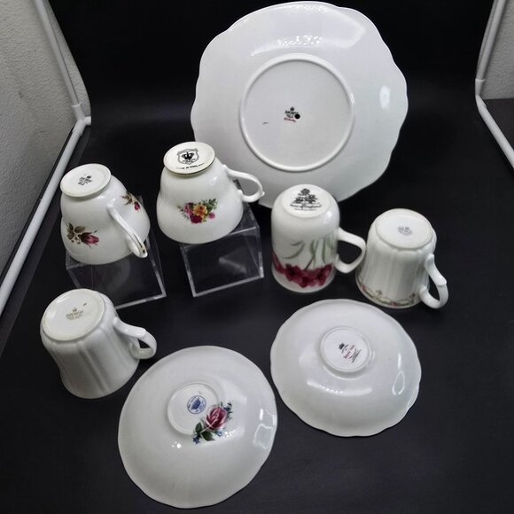 Mixed Floral China Tea & Coffee Cup and Saucer Set Pink Roses JJ4092 - Picture 6 of 9